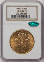 1904-S $20 CAC Liberty Double Eagle NGC MS64 (773696007)