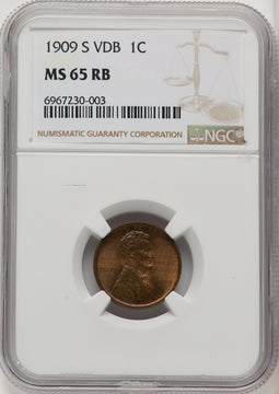 1909-S 1C VDB RB Lincoln Cent NGC MS65 (772593001)