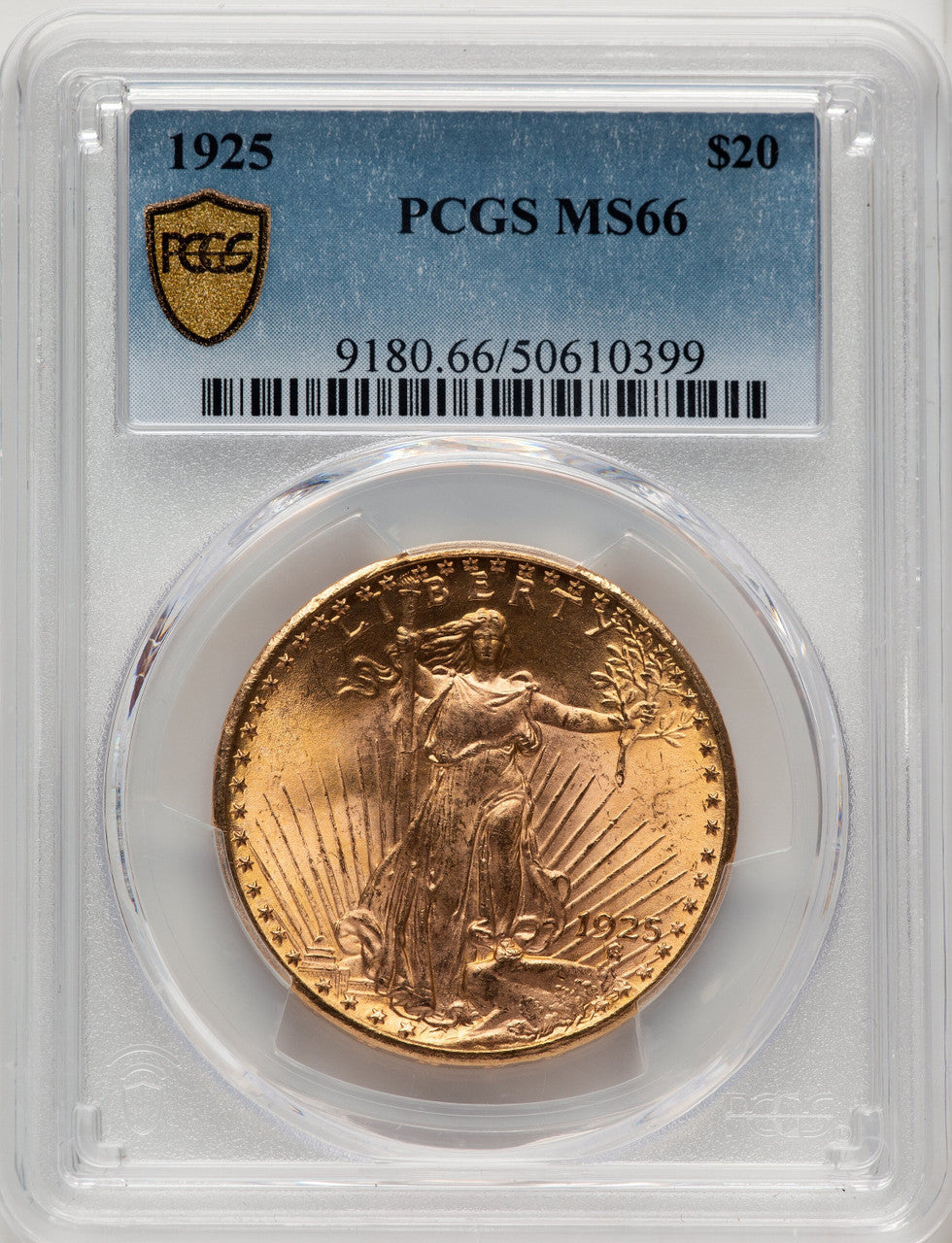 1925 $20 Saint-Gaudens Double Eagle PCGS MS66 (771337040)