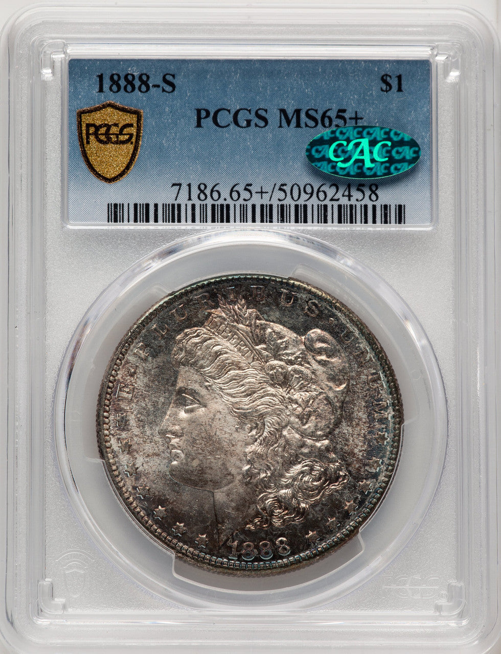 1888-S CAC Morgan Dollar PCGS MS65+