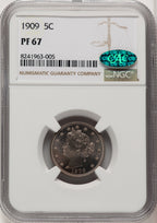 1909 5C CAC Proof Liberty Nickel NGC PR67
