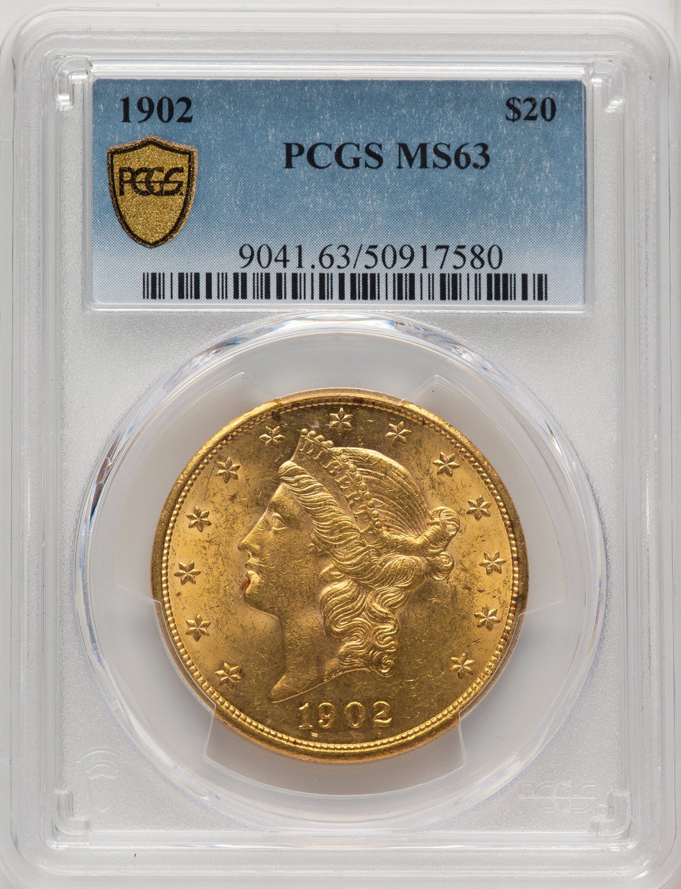 1902 $20 Liberty Double Eagle PCGS MS63 (774153012)