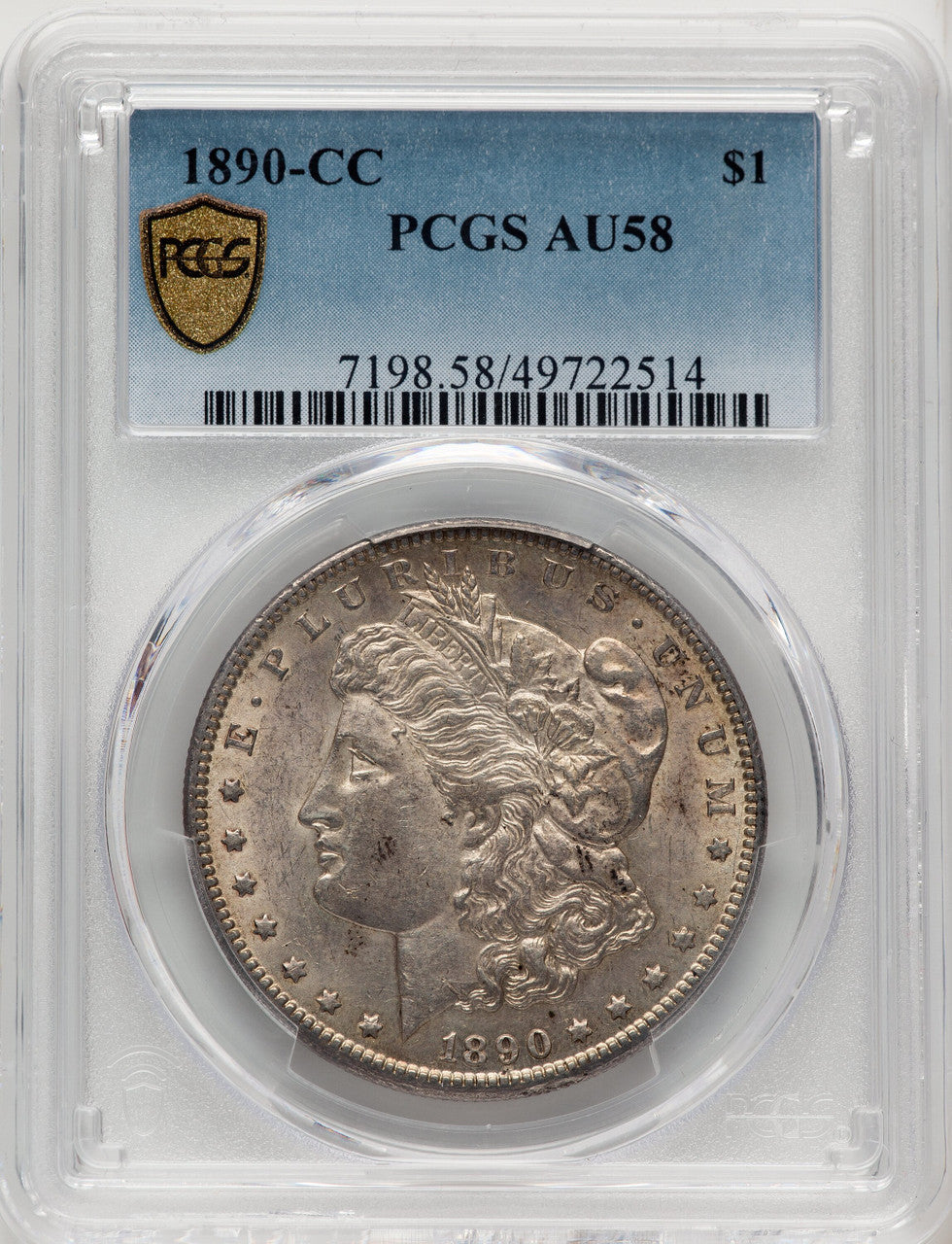 1890-CC Morgan Dollar PCGS AU58