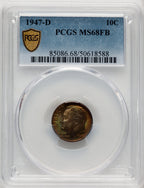 1947-D 10C FB Roosevelt Dime PCGS MS68