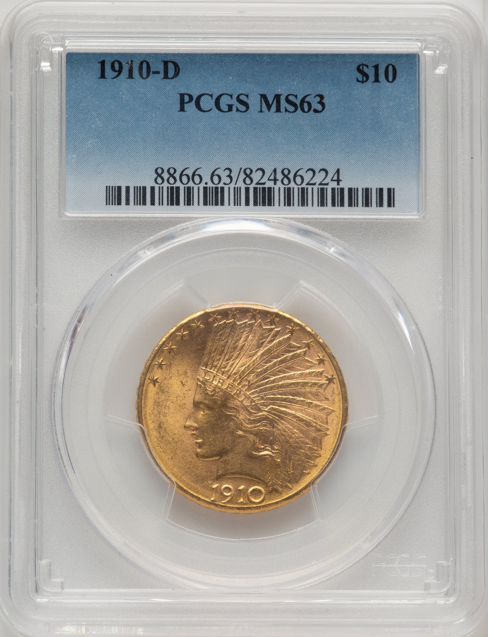 1910-D $10 Indian Eagle PCGS MS63 (505886036)