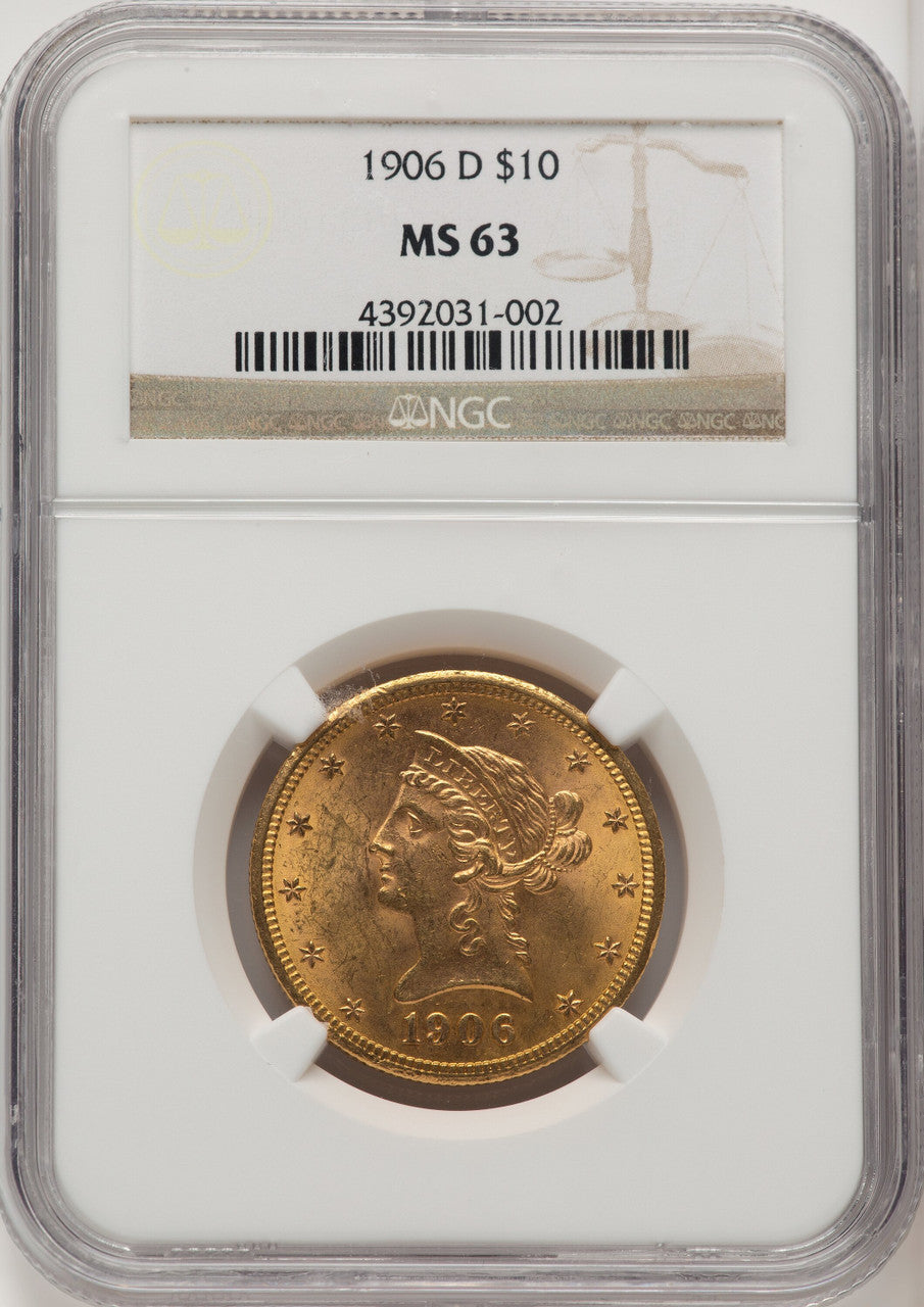1906-D $10 Liberty Eagle NGC MS63 (505886149)