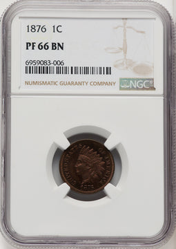 1876 1C BN Proof Indian Cent NGC PR66 (773179001)