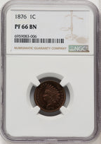 1876 1C BN Proof Indian Cent NGC PR66 (773179001)