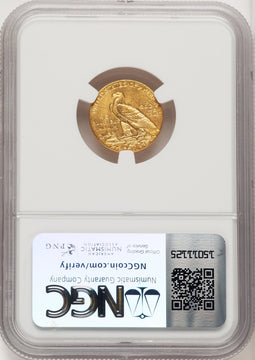 1908 $2.50 Indian Quarter Eagle NGC MS61 (771542041)