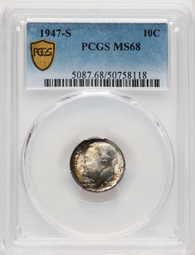 1947-S 10C Roosevelt Dime PCGS MS68