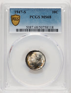 1947-S 10C Roosevelt Dime PCGS MS68