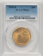 1910-D $10 Indian Eagle PCGS MS63 (505886035)