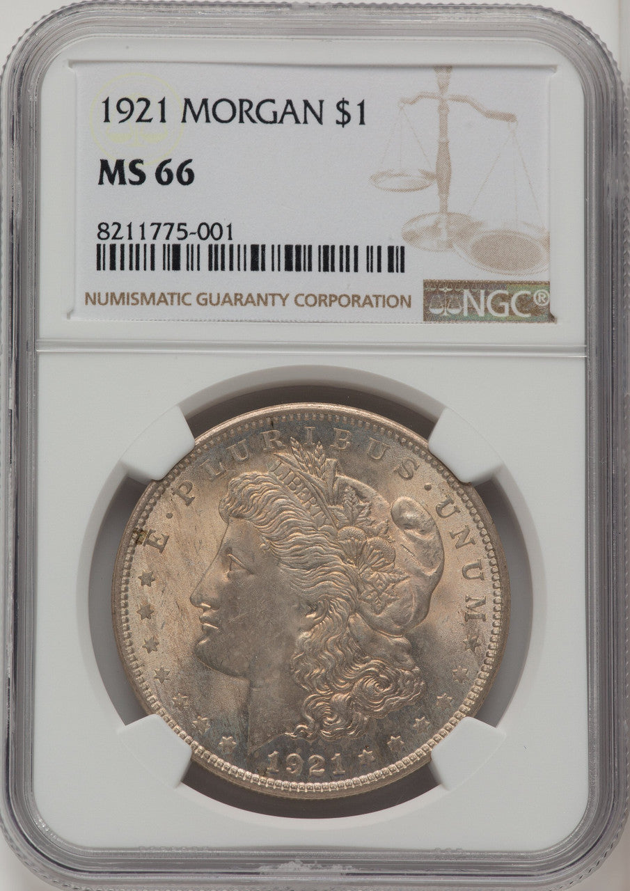 1921 Morgan Morgan Dollar NGC MS66