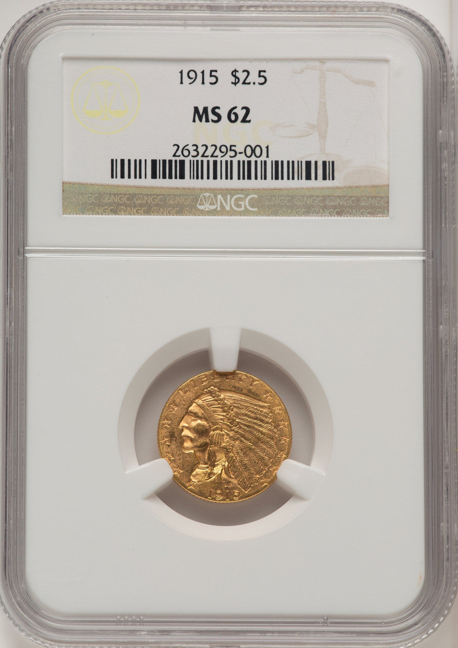 1915 $2.50 Indian Quarter Eagle NGC MS62 (505886142)