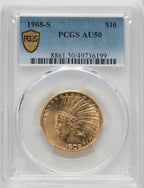 1908-S $10 Indian Eagle PCGS AU50