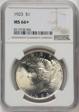 1923 Peace Dollar NGC MS66+