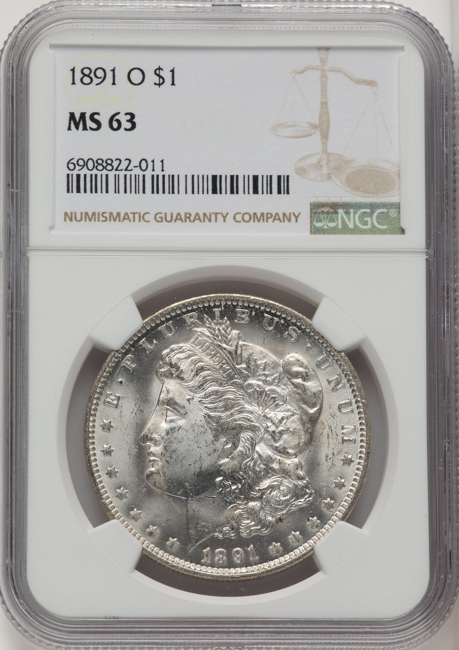 1891-O Morgan Dollar NGC MS63