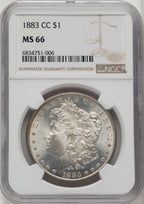 1883-CC Morgan Dollar NGC MS66 (773299009)