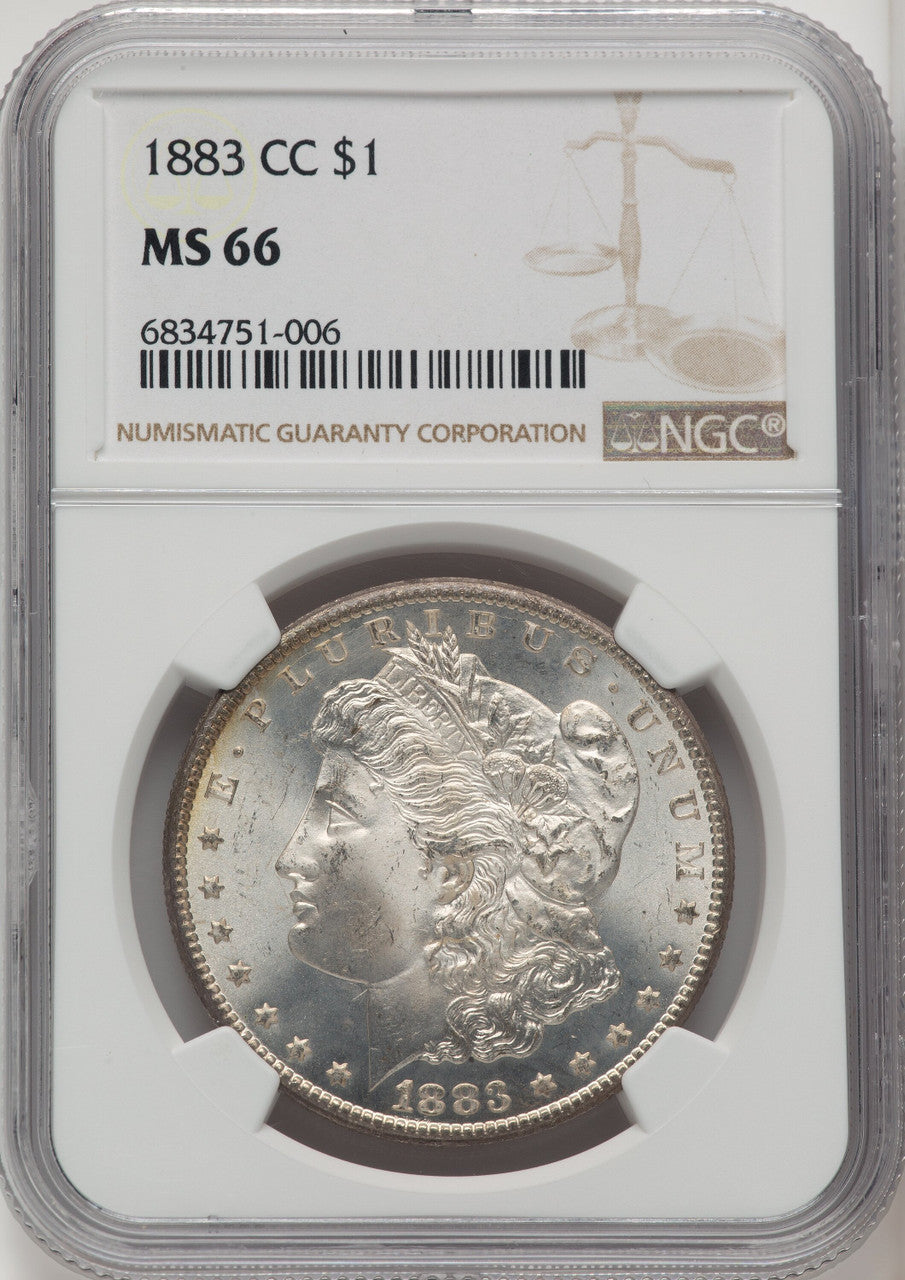 1883-CC Morgan Dollar NGC MS66 (773299009)