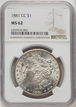 1881-CC Morgan Dollar NGC MS62