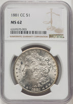 1881-CC Morgan Dollar NGC MS62
