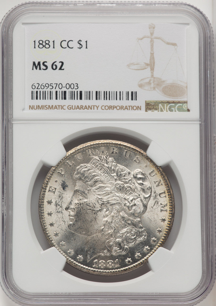 1881-CC Morgan Dollar NGC MS62