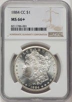 1884-CC Morgan Dollar NGC MS66+