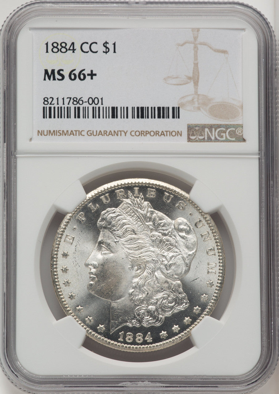 1884-CC Morgan Dollar NGC MS66+