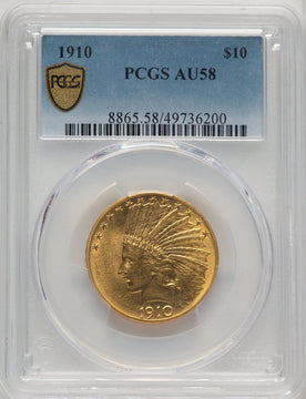 1910 $10 Indian Eagle PCGS AU58