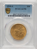 1910-S $10 Indian Eagle PCGS AU50 (773307012)