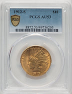1912-S $10 Indian Eagle PCGS AU53