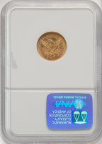 1859-S $2.50 Liberty Quarter Eagle NGC MS62