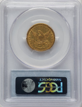1844-O $5 CAC Liberty Half Eagle PCGS AU53
