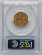 1844-O $5 CAC Liberty Half Eagle PCGS AU53