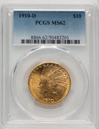 1910-D $10 Indian Eagle PCGS MS62 (171451086)