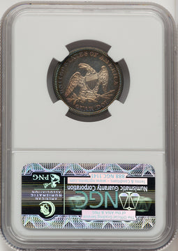 1862 25C CA Proof Seated Quarter NGC PR68