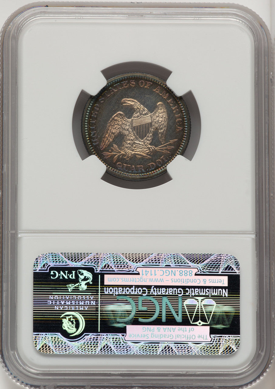 1862 25C CA Proof Seated Quarter NGC PR68