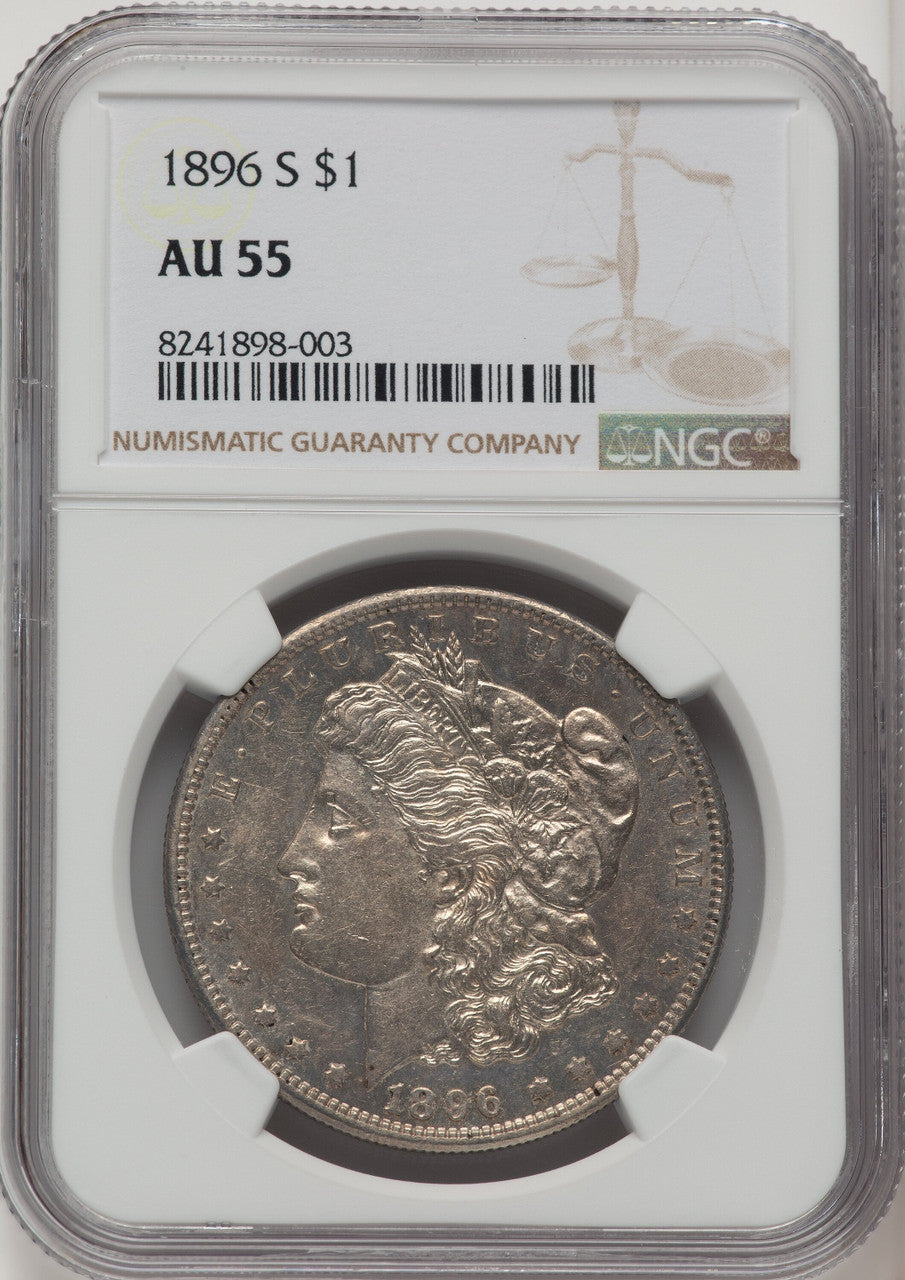 1896-S Morgan Dollar NGC AU55