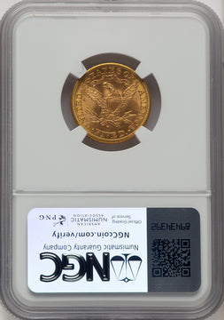 1884-S $5 Liberty Half Eagle NGC MS63