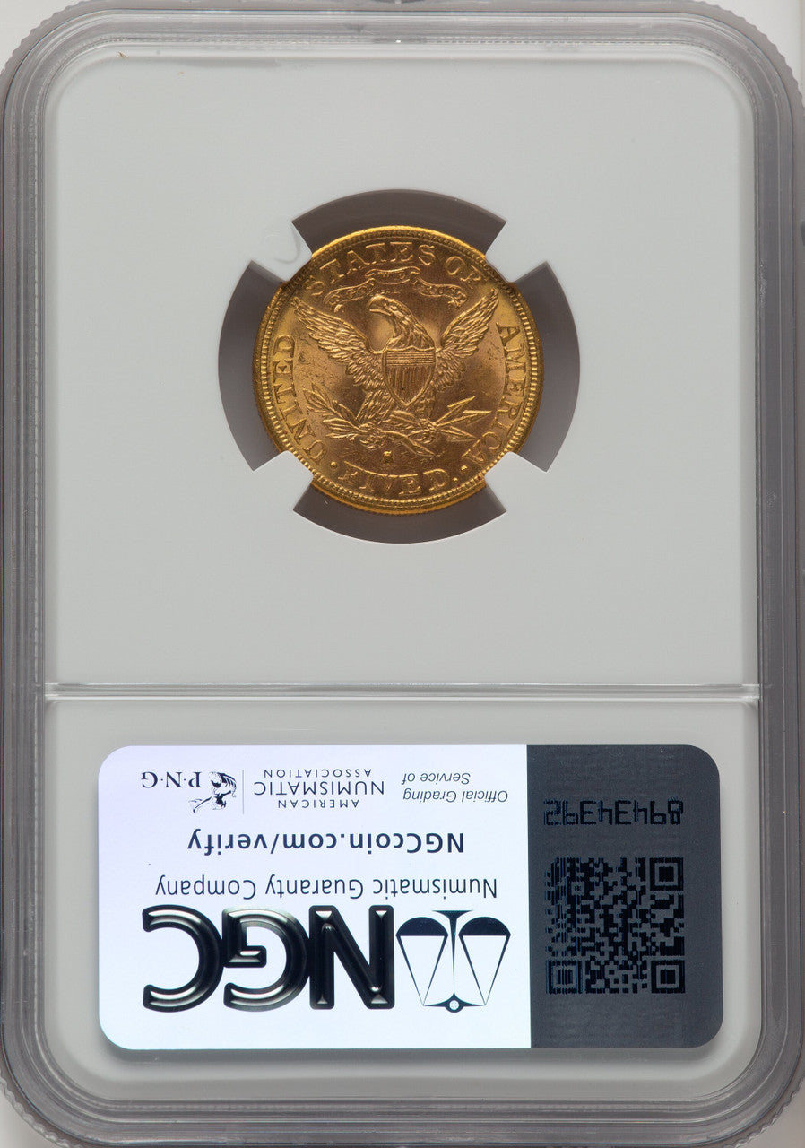 1884-S $5 Liberty Half Eagle NGC MS63