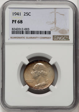 1941 25C Proof Washington Quarter NGC PR68 (519876042)