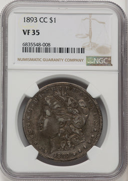 1893-CC Morgan Dollar NGC VF35 (768118013)