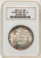 1879-CC CAPPED DIE Morgan Dollar NGC MS65
