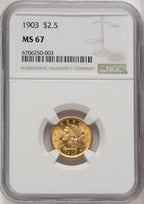 1903 $2.50 Liberty Quarter Eagle NGC MS67 (769904072)