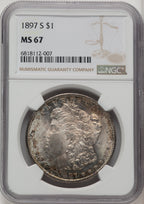 1897-S Morgan Dollar NGC MS67