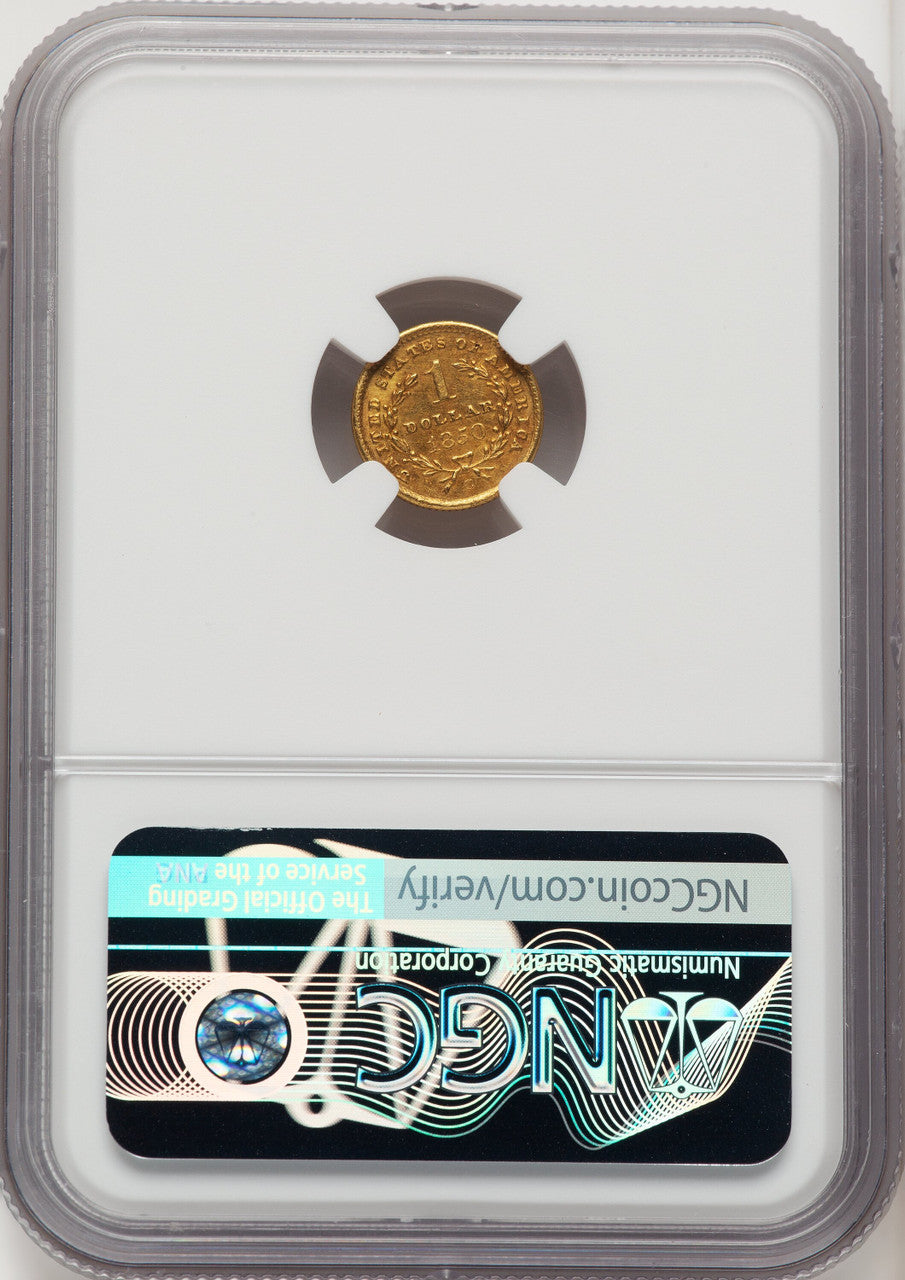 1850-C G$1 Gold Dollar NGC MS62