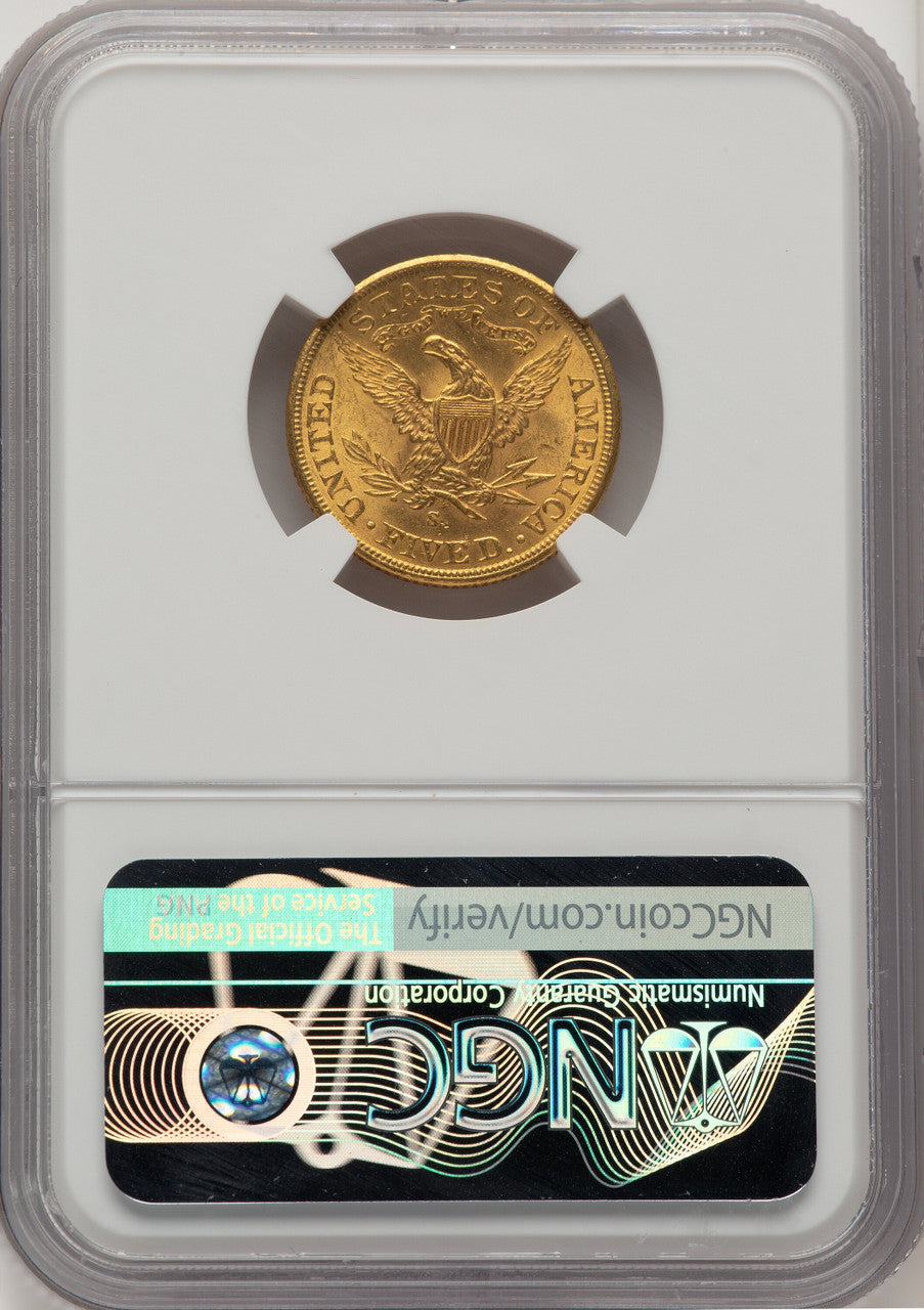 1901-S $5 Brown Label Liberty Half Eagle NGC MS65 (773428002)