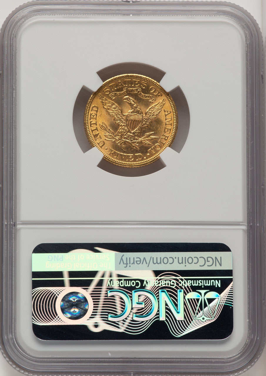1901-S $5 Brown Label Liberty Half Eagle NGC MS65 (773428003)