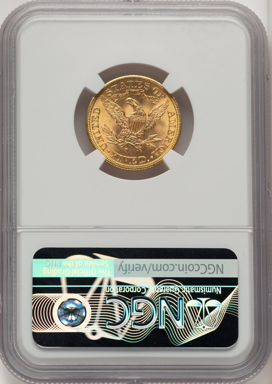1901-S $5 Brown Label Liberty Half Eagle NGC MS65 (773428005)