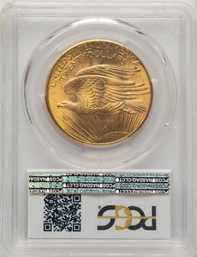 1908 $20 NO MOTTO Saint-Gaudens Double Eagle PCGS MS65+ (773481131)